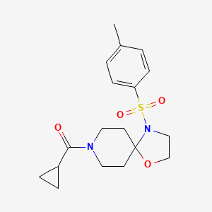 8-cyclopropanecarbonyl-4-(4-methylbenzenesulfonyl)-1-oxa-4,8-diazaspiro[4.5]decane - 896378-23-7