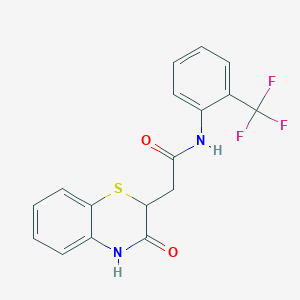 2-(3-oxo-3,4-dihydro-2H-1,4-benzothiazin-2-yl)-N-[2-(trifluoromethyl)phenyl]acetamide - 302904-07-0