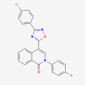 4-[3-(4-chlorophenyl)-1,2,4-oxadiazol-5-yl]-2-(4-fluorophenyl)-1,2-dihydroisoquinolin-1-one - 1357738-63-6