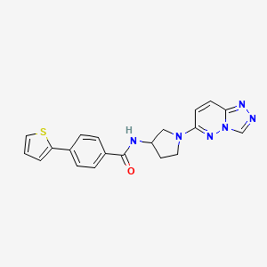 4-(thiophen-2-yl)-N-(1-{[1,2,4]triazolo[4,3-b]pyridazin-6-yl}pyrrolidin-3-yl)benzamide - 2034522-57-9