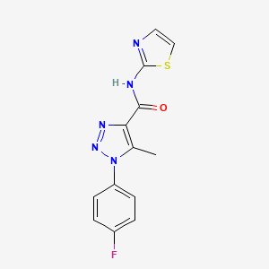 1-(4-fluorophenyl)-5-methyl-N-(1,3-thiazol-2-yl)-1H-1,2,3-triazole-4-carboxamide - 915874-77-0