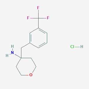 4-[3-(Trifluoromethyl)phenyl]methyl-oxan-4-amine hydrochloride - 1385696-80-9