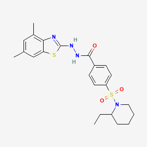 N'-(4,6-dimethylbenzo[d]thiazol-2-yl)-4-((2-ethylpiperidin-1-yl)sulfonyl)benzohydrazide - 851987-43-4