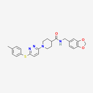 N-[(2H-1,3-benzodioxol-5-yl)methyl]-1-{6-[(4-methylphenyl)sulfanyl]pyridazin-3-yl}piperidine-4-carboxamide - 1223832-94-7