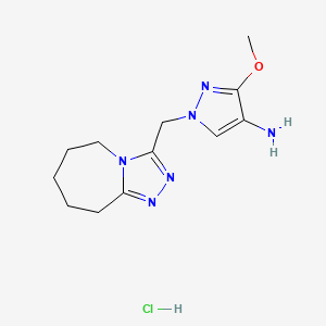 3-Methoxy-1-(6,7,8,9-tetrahydro-5H-[1,2,4]triazolo[4,3-a]azepin-3-ylmethyl)-1h-pyrazol-4-amine hydrochloride - 1431965-23-9