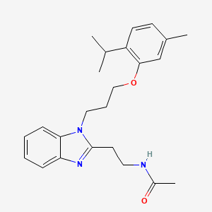 N-[2-(1-{3-[5-methyl-2-(propan-2-yl)phenoxy]propyl}-1H-1,3-benzodiazol-2-yl)ethyl]acetamide - 871547-21-6