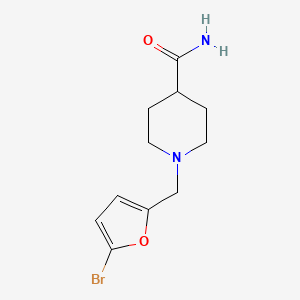 1-((5-Bromofuran-2-yl)methyl)piperidine-4-carboxamide - 1478888-87-7