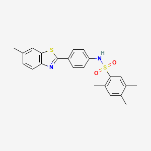 2,4,5-trimethyl-N-[4-(6-methyl-1,3-benzothiazol-2-yl)phenyl]benzene-1-sulfonamide - 1116042-14-8