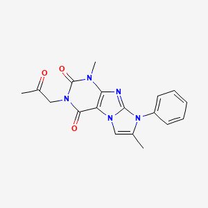 1,7-dimethyl-3-(2-oxopropyl)-8-phenyl-1H-imidazo[2,1-f]purine-2,4(3H,8H)-dione - 876669-39-5