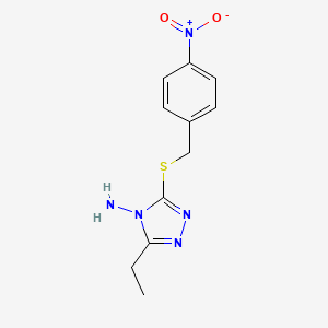 3-ethyl-5-[(4-nitrobenzyl)sulfanyl]-4H-1,2,4-triazol-4-amine - 459209-47-3