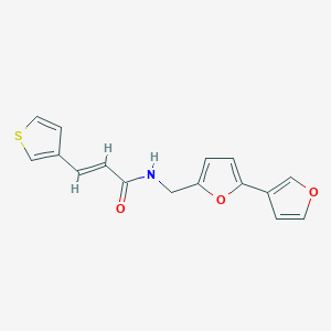 (2E)-N-({[2,3'-bifuran]-5-yl}methyl)-3-(thiophen-3-yl)prop-2-enamide - 2035003-48-4