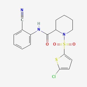 1-((5-chlorothiophen-2-yl)sulfonyl)-N-(2-cyanophenyl)piperidine-2-carboxamide - 1099754-39-8