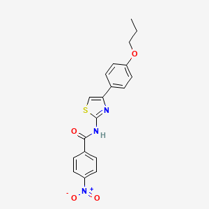 4-nitro-N-[4-(4-propoxyphenyl)-1,3-thiazol-2-yl]benzamide - 325986-53-6
