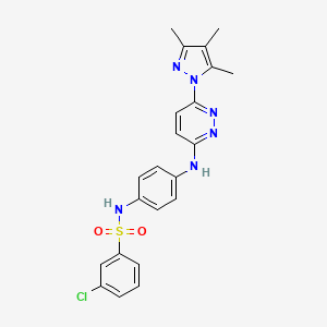 3-chloro-N-(4-((6-(3,4,5-trimethyl-1H-pyrazol-1-yl)pyridazin-3-yl)amino)phenyl)benzenesulfonamide - 1014049-01-4