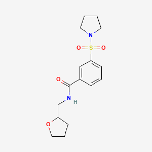 N-(oxolan-2-ylmethyl)[3-(pyrrolidinylsulfonyl)phenyl]carboxamide - 667901-52-2