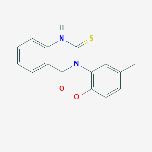 3-(2-Methoxy-5-methylphenyl)-2-sulfanyl-3,4-dihydroquinazolin-4-one - 379728-00-4
