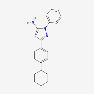 3-(4-cyclohexylphenyl)-1-phenyl-1H-pyrazol-5-amine - 956159-37-8