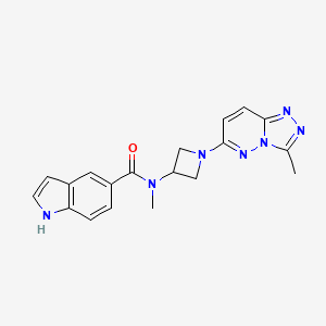 N-methyl-N-(1-{3-methyl-[1,2,4]triazolo[4,3-b]pyridazin-6-yl}azetidin-3-yl)-1H-indole-5-carboxamide - 2198582-72-6