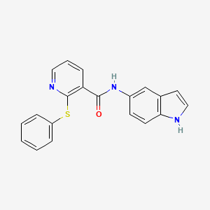 N-(1H-indol-5-yl)-2-(phenylsulfanyl)nicotinamide - 710945-65-6