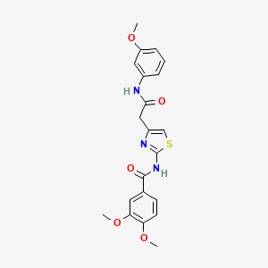 3,4-dimethoxy-N-(4-{[(3-methoxyphenyl)carbamoyl]methyl}-1,3-thiazol-2-yl)benzamide - 1005308-28-0