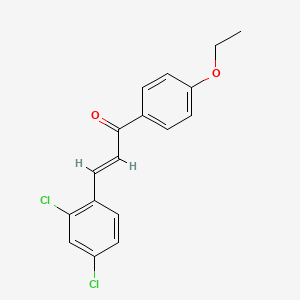 (2E)-3-(2,4-dichlorophenyl)-1-(4-ethoxyphenyl)prop-2-en-1-one - 1582302-82-6