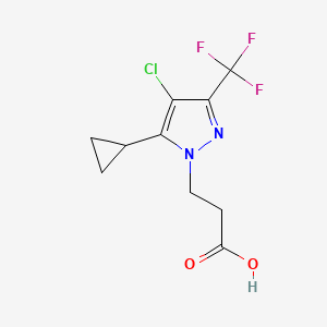 3-[4-chloro-5-cyclopropyl-3-(trifluoromethyl)-1H-pyrazol-1-yl]propanoic acid - 1001518-95-1