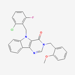 5-(2-chloro-6-fluorobenzyl)-3-(2-methoxybenzyl)-3H-pyrimido[5,4-b]indol-4(5H)-one - 1031624-94-8