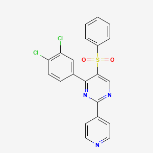 4-(3,4-Dichlorophenyl)-5-(phenylsulfonyl)-2-(4-pyridinyl)pyrimidine - 339107-66-3