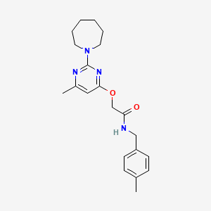 2-{[2-(AZEPAN-1-YL)-6-METHYLPYRIMIDIN-4-YL]OXY}-N-[(4-METHYLPHENYL)METHYL]ACETAMIDE - 1226434-44-1