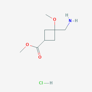 methyl (1s,3s)-3-(aminomethyl)-3-methoxycyclobutane-1-carboxylate hydrochloride, Mixture of diastereomers - 2247087-90-5