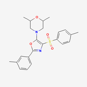 2,6-DIMETHYL-4-[4-(4-METHYLBENZENESULFONYL)-2-(3-METHYLPHENYL)-1,3-OXAZOL-5-YL]MORPHOLINE - 862738-45-2