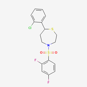 7-(2-Chlorophenyl)-4-((2,4-difluorophenyl)sulfonyl)-1,4-thiazepane - 1797093-59-4