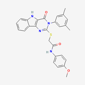 2-{[3-(3,5-dimethylphenyl)-4-oxo-3H,4H,5H-pyrimido[5,4-b]indol-2-yl]sulfanyl}-N-(4-methoxyphenyl)acetamide - 536705-47-2