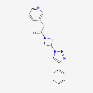 1-(3-(4-phenyl-1H-1,2,3-triazol-1-yl)azetidin-1-yl)-2-(pyridin-3-yl)ethanone - 2034266-29-8
