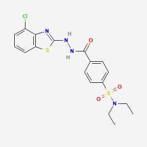 4-(2-(4-chlorobenzo[d]thiazol-2-yl)hydrazinecarbonyl)-N,N-diethylbenzenesulfonamide - 851979-06-1