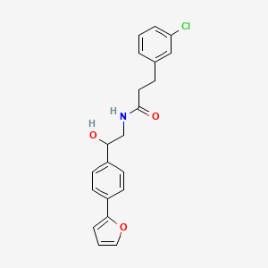 3-(3-chlorophenyl)-N-{2-[4-(furan-2-yl)phenyl]-2-hydroxyethyl}propanamide - 2097884-31-4