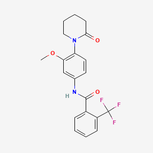 N-[3-methoxy-4-(2-oxopiperidin-1-yl)phenyl]-2-(trifluoromethyl)benzamide - 941978-68-3