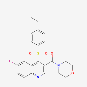 6-FLUORO-3-(MORPHOLINE-4-CARBONYL)-4-(4-PROPYLBENZENESULFONYL)QUINOLINE - 1111032-08-6