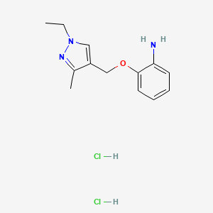 2-[(1-Ethyl-3-methyl-1H-pyrazol-4-yl)methoxy]aniline dihydrochloride - 1431964-51-0