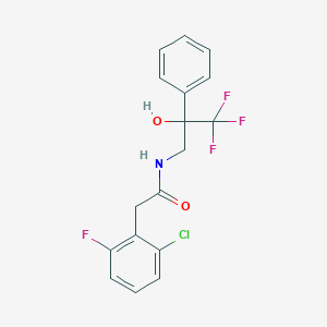 2-(2-chloro-6-fluorophenyl)-N-(3,3,3-trifluoro-2-hydroxy-2-phenylpropyl)acetamide - 1795296-27-3