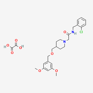 N-(2-chlorobenzyl)-2-(4-(((3,5-dimethoxybenzyl)oxy)methyl)piperidin-1-yl)acetamide oxalate - 1396876-88-2