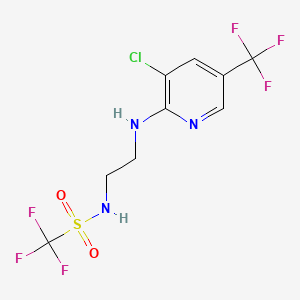 N-(2-{[3-chloro-5-(trifluoromethyl)-2-pyridinyl]amino}ethyl)(trifluoro)methanesulfonamide - 338406-31-8