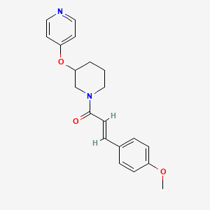 (E)-3-(4-methoxyphenyl)-1-(3-(pyridin-4-yloxy)piperidin-1-yl)prop-2-en-1-one - 2035022-89-8