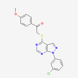 2-{[1-(3-chlorophenyl)-1H-pyrazolo[3,4-d]pyrimidin-4-yl]sulfanyl}-1-(4-methoxyphenyl)ethan-1-one - 893922-43-5