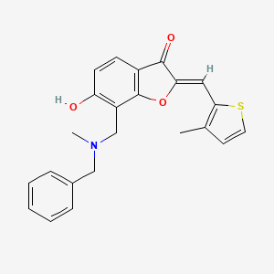 (Z)-7-((benzyl(methyl)amino)methyl)-6-hydroxy-2-((3-methylthiophen-2-yl)methylene)benzofuran-3(2H)-one - 929456-69-9