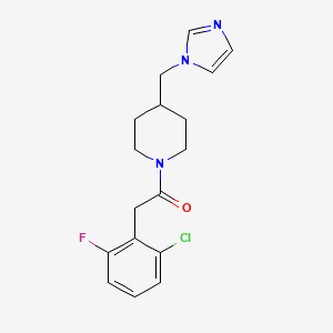 1-(4-((1H-imidazol-1-yl)methyl)piperidin-1-yl)-2-(2-chloro-6-fluorophenyl)ethanone - 1286698-08-5