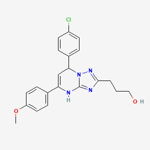 3-[7-(4-Chlorophenyl)-5-(4-methoxyphenyl)-4,7-dihydro[1,2,4]triazolo[1,5-a]pyrimidin-2-yl]propan-1-ol - 618395-03-2