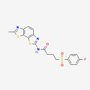 4-(4-fluorophenyl)sulfonyl-N-(7-methyl-[1,3]thiazolo[4,5-g][1,3]benzothiazol-2-yl)butanamide - 922968-80-7