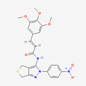 (E)-N-(2-(4-nitrophenyl)-4,6-dihydro-2H-thieno[3,4-c]pyrazol-3-yl)-3-(3,4,5-trimethoxyphenyl)acrylamide - 444185-11-9