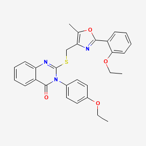 3-(4-ethoxyphenyl)-2-({[2-(2-ethoxyphenyl)-5-methyl-1,3-oxazol-4-yl]methyl}sulfanyl)-3,4-dihydroquinazolin-4-one - 1114654-56-6